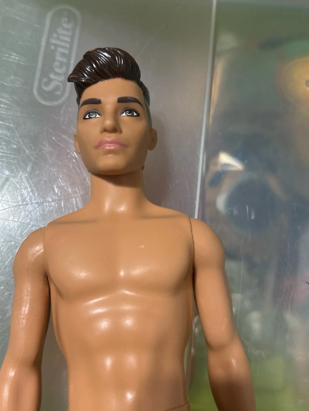 Mattel Ken Doll Brown Hair Tan Skin Black Shorts